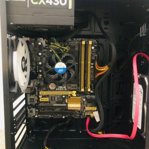 Computer Casing with motherboard